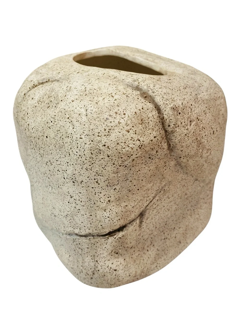Ceramic Faux Stone Tissue Box Cover 6.5” x 6.5”